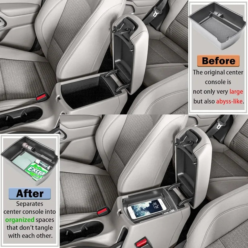Center Console Organizer Compatible with Kia Soul 2020 2021 2022 2023 2024 2025 Accessories, Armrest Insert Tray Secondary Stora