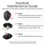 Wireless Bluetooth Trackball Mouse 2.4G RGB Ergonomic Rechargeable Rollerball Mice 3 Device Connection Thumb Control for PC iPad