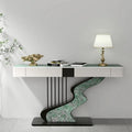 Nordic designer Fashion Wall Hall Porch Decorative Cabinet Semi-circular Slate Console Tables for Living Room Entrance Furniture