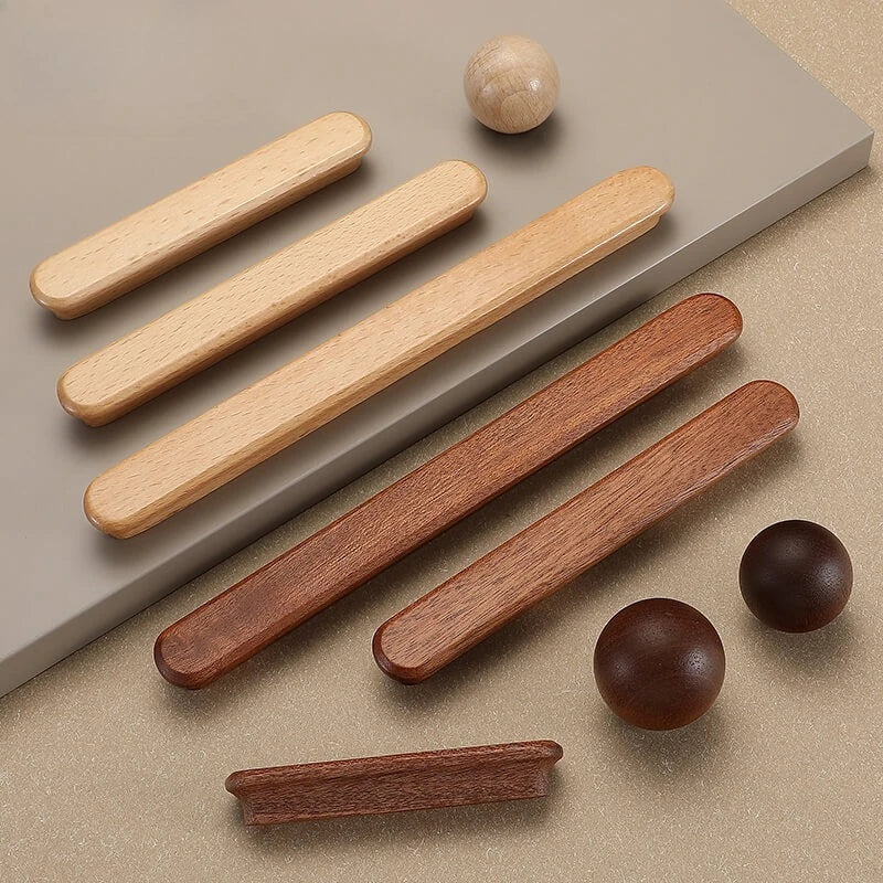 Kitchen Closet Dressing Table Wooden Furniture Handles Cabinet Door T Bar Wood Knobs Pulls Wardrobe Cupboard Drawer Pulls