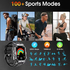 Men's Rugged Smart Watch 2.13" AMOLED HD Touch Screen Heart Rate Monitor 10M Waterproof 1000mAh Compass Outdoor Sports Watch