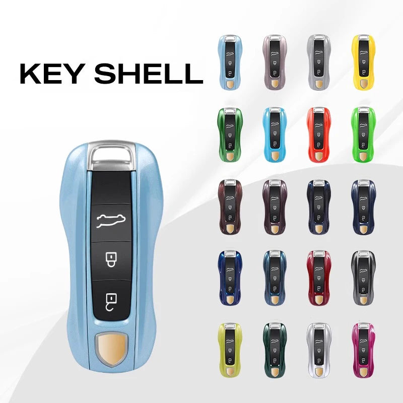 Key Case For Porsche Panamera Spyder Carrera Macan Boxster Cayman Cayenne 911 970 981 991 Smart Remote Key Case Fob Covers Bag
