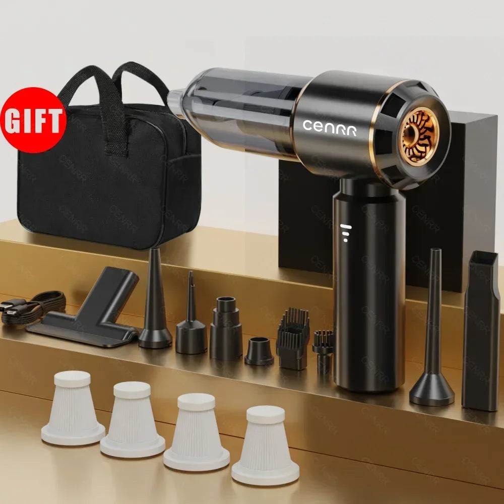 CENRR Mini Car Vacuum Cleaner 998000PA Powerful Cleaning Machine Wireless Handheld Home Appliance Portable Car Vacuum Cleaner