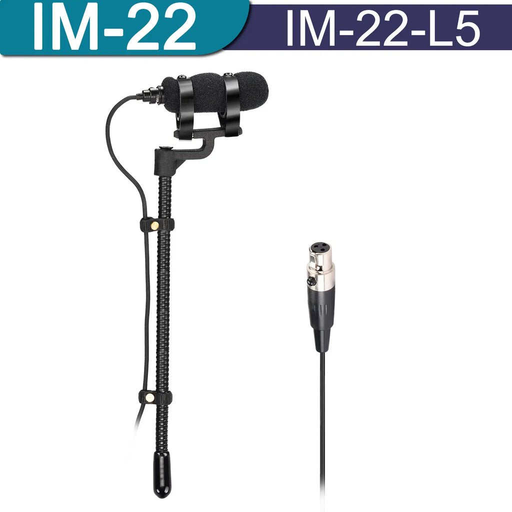 Professional 3 Pin 4 PIN XLR Saxophone Microphone 3.5mm Portable Condenser Instrument Wind Violin Sax Piano Clarinet Mic IM-22