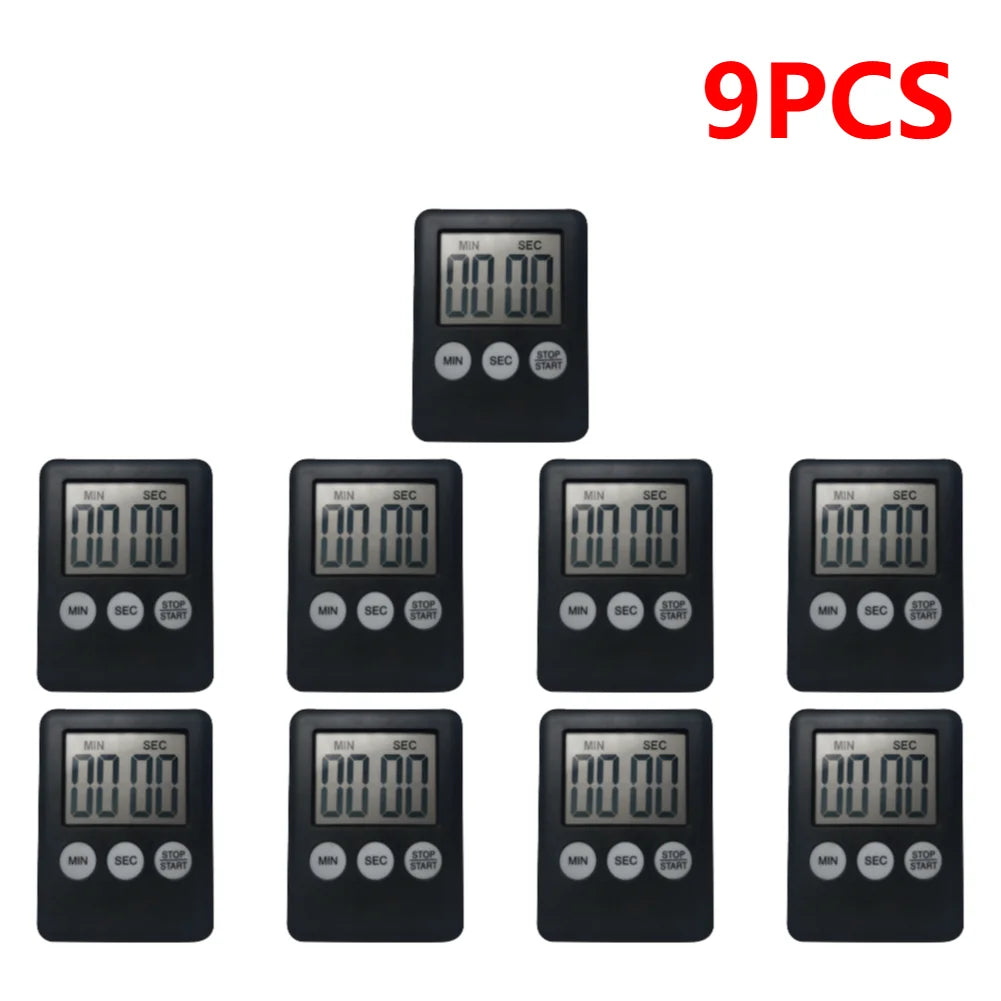 4-10PCS Digital Sports Alarm Clock Multi-Function Electronic Timer Stopwatch LCD Display Mini for Sports Exercise Baking Cooking