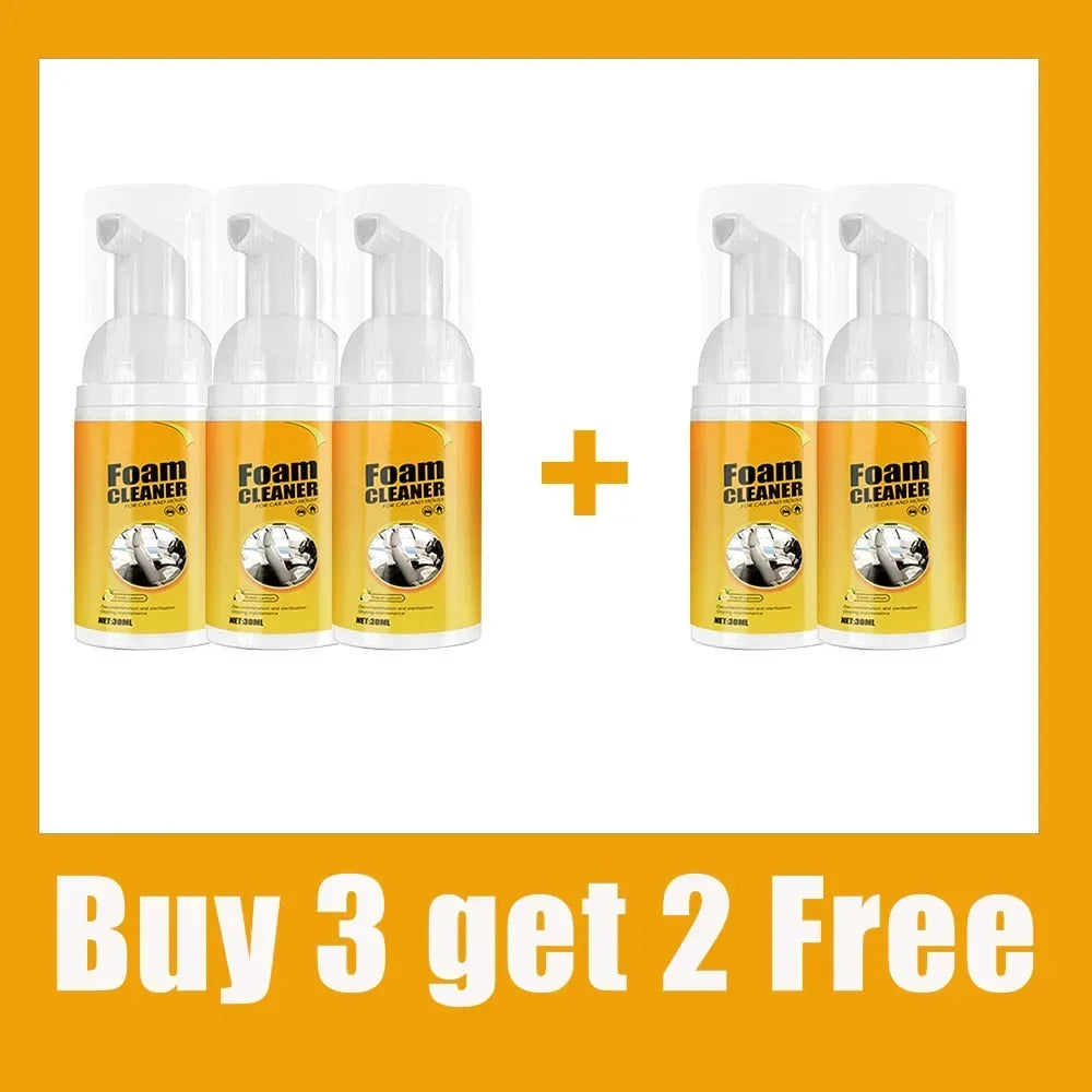 Multi-Purpose Foam Cleaner Spray | Automotive & Home Interior Cleaning Agent