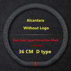 Steering Wheel Cover For Tesla Model 3 Y S X Alcantara 4 Seasons 36-39 CM Diameter Black Car Interior Accessories 2019-2025