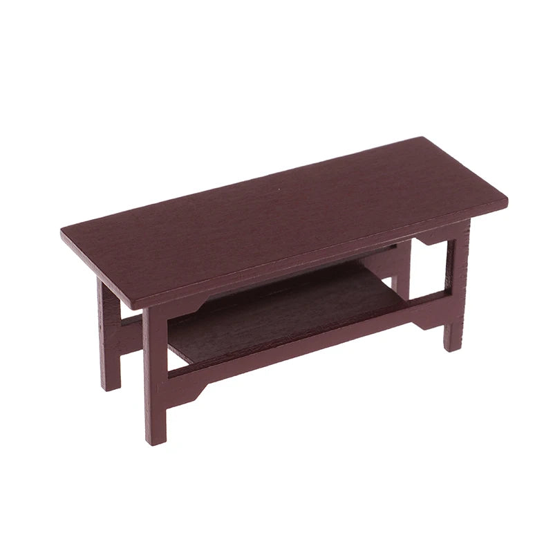 1Pc 1/12 Dollhouse Miniature Kitchen Room Dining Wood Table Model Furniture Accessories for Doll House Decor Kids Play Toys
