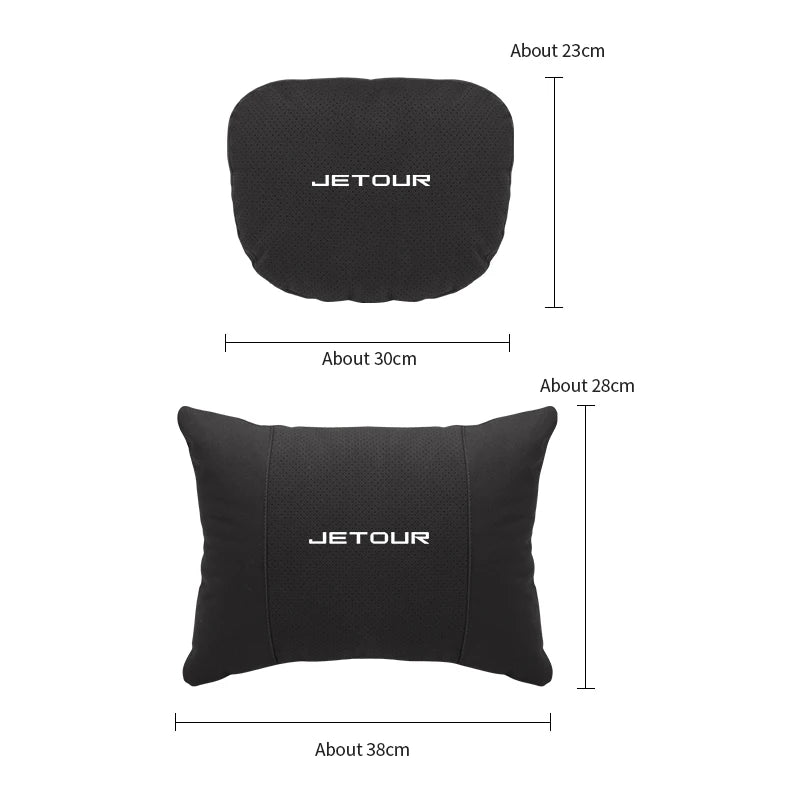 For CHERY JETOUR t2 t3 X70 X70S X70M X90 PLUS X95 Car Headrest Lumbar Support Seat Neck Pillow Breathable Suede Pillow Accessory