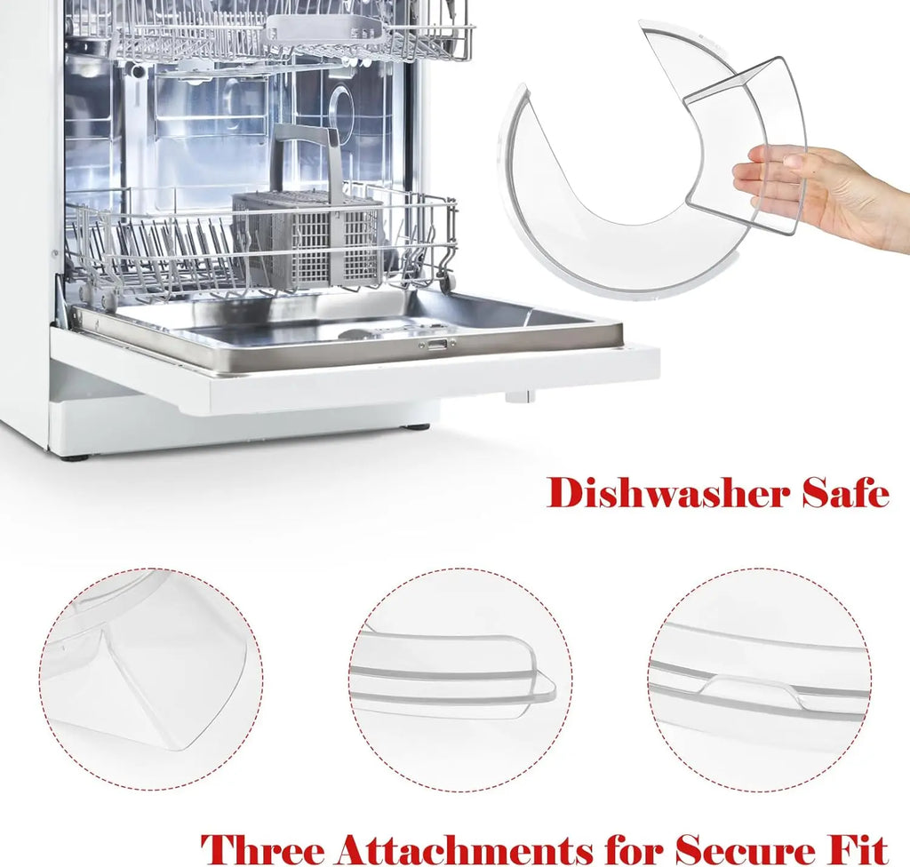 Dishwasher Safe，KSMBLPS Pouring shield for kitchenaid 5.5qt ，6 Quart &5, 7, 8 Qt Stainless Steel Bowl,fit ka Bowl-Lift Bowl