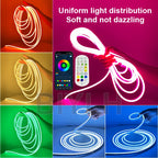 For Tesla Model Y 2021-2024 Frunk Brighten LED Strip APP Control RGB Flow Light Waterproof Flexible Trunk Silicone Interior Lamp