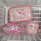 Kitty Rectangle Food Storage Container with Arc Edge Lock Design Airtight Leakproof BPA Free Ideal for Kitchen Organization