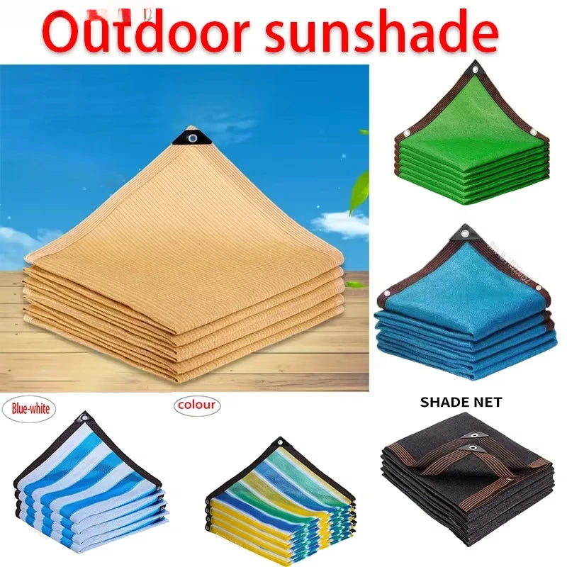 90% Shading HDPE Beige Sunshade Net Garden Plant Shed Shading Sail UV Protection Outdoor Pergola Sun Cover Swimming Pool Awning