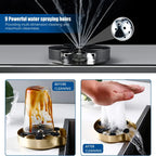 High Pressure Glass Rinser Stainless Steel Cup Rinser for Kitchen Kitchen Accessories Hydro Jet Cup Cleaner for Bar Kitchen