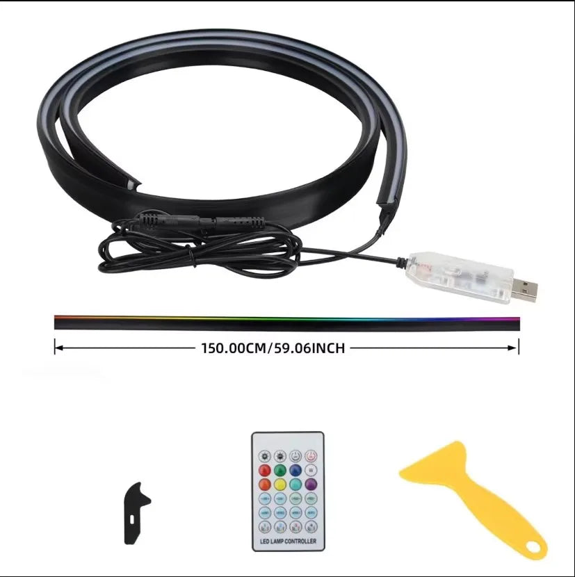Symphony Car Atmosphere Light Automatic OFF Module 30 Seconds Glove Box USB Expansion Dock Ambient Lamp For Tesla Model 3 Y S X
