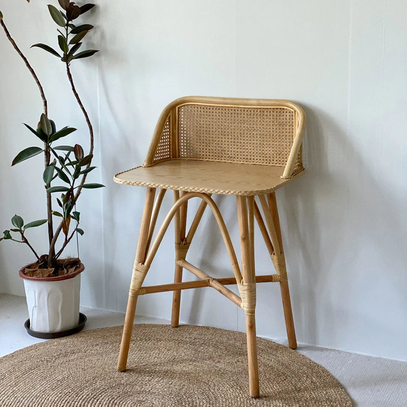 Nordic Small Vanity Table Portable Rattan Minimalist Unique Makeup Desk Dressers Seating Corner Coiffeuse De Chambre Furniture