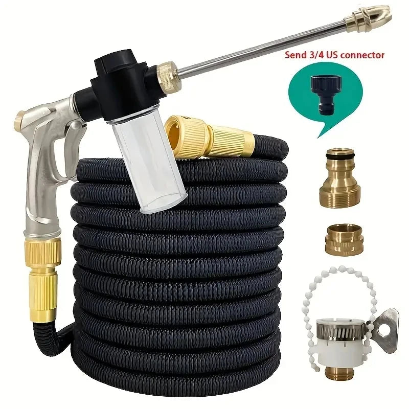 High Quality Flexible Expandable Garden Hose High Pressure Nozzle Long Rod Spray Cleaning Gun Car Washing Hose  Garden Hose