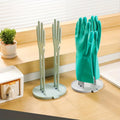 Hand Shaped Rubber Glove Drying Rack Detachable Kitchen Bathroom Dish Gloves Holder with Drain Base Countertop Organizer 1pc