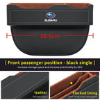 For Subaru Brz Ascent Forester Impreza Legacy Outback WRX XV Car Sewn Seat Gap Crevice Slot Leather Storage Box Auto Accessories