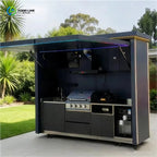 Customized High-end Steel Outdoor Mobile Kitchen Foldable Automatic Camping Party Cooking Equipment