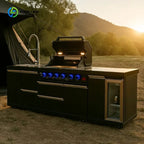 Customized Commercial Modular Outdoor Kitchen BBQ Grill Cabinet Island All-In-One Stainless Steel Outdoor Kitchen Bbq Island