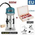 Electric Trimmer Router Woodworking Milling Engraving Slotting Trimming Machine Wood Trimmer Router Tool with 15 PCS Router Bits