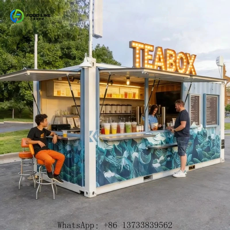 Customized Outdoor Kitchen Custom Container Restaurant Modular Cafe Bar Street Stalls Multipurpose Outdoor Trailer Kitchen