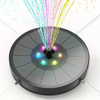 6.5W LED Solar Fountain Pump with Lights, for Bird Bath Pool, Solar Water Fountain with Battery, for Outdoor, Garden Decoration