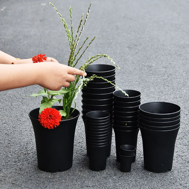 10pcs Thickened Flowerpot High-Waisted Round ，Plant Pot Reusable Succulents Plant Vientiane Basin Home Office Decor Garden Tool