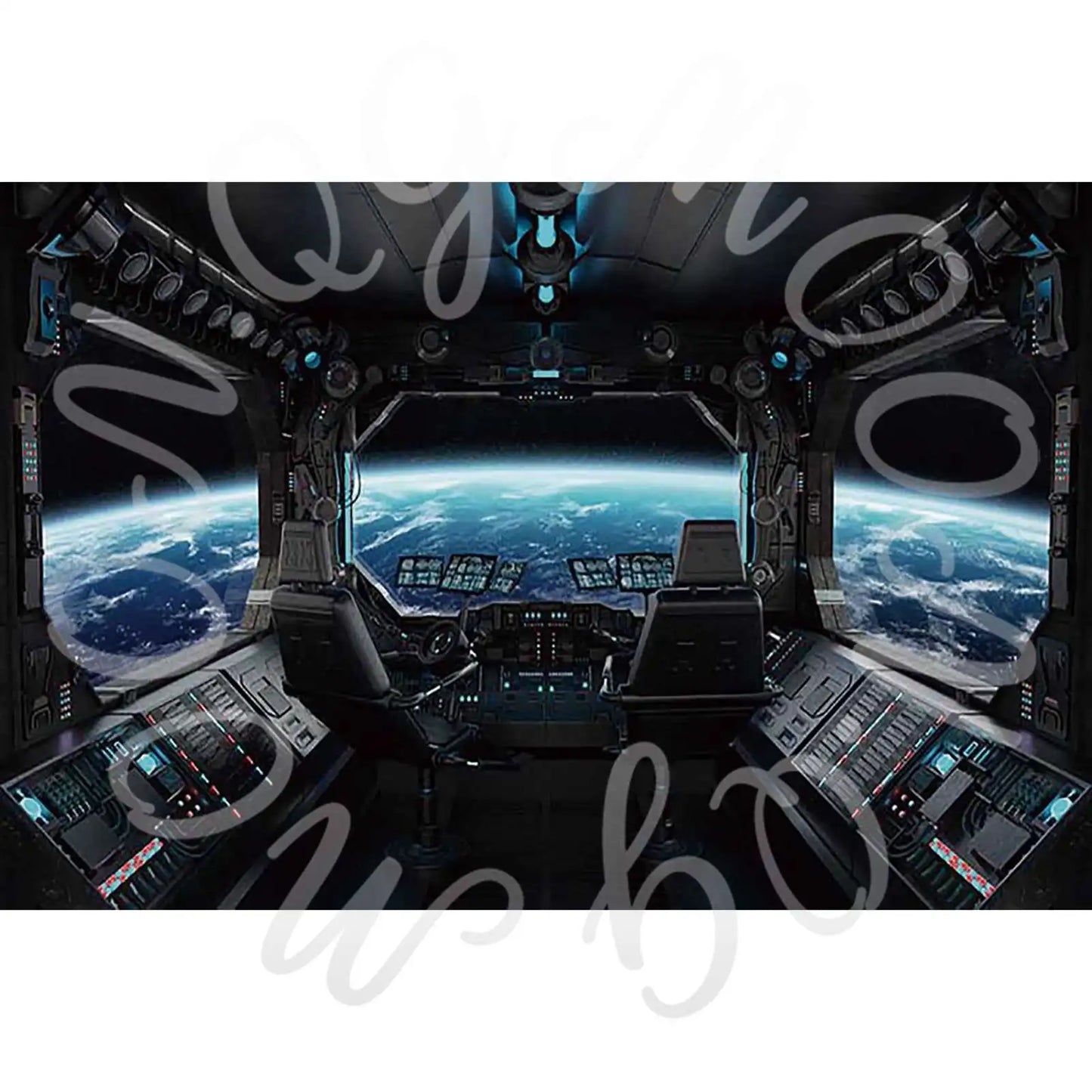 MOON.QG Baby Shower Boy Birthday Party Universe Cockpit Backgrounds for Photographs Spaceship Backdrop Photo Studio Photozone