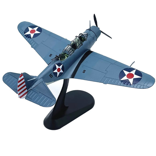 Alloy Metal Airplane Model 1/72 Scale American TBD Torpedo Bomber Aircraft Models Military Plane Toys Ornaments For Collection