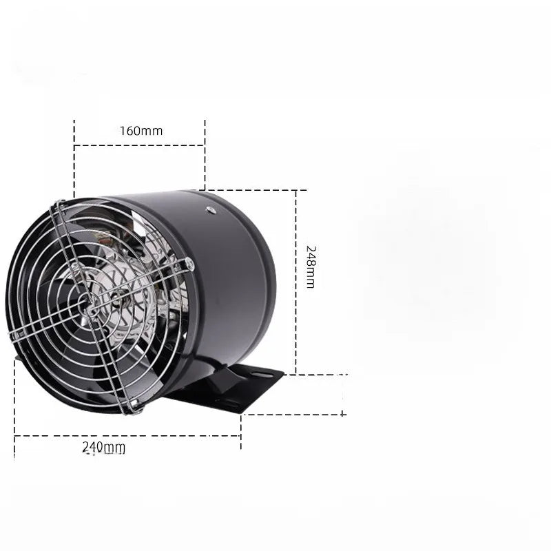 6/10Inch Powerful Kitchen Pipe Exhaust Fan Multi function Extractor Ex