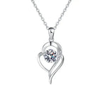 Luxury GRA Certified 1 Carat Moissanite Pendant Necklace for Women Party 925 Sterling Silver Diamond Chain Necklaces