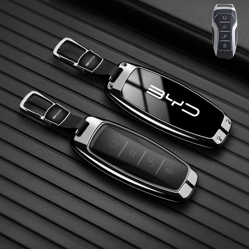 Car Remote Key Case Fob Cover Holder Shell Bag for BYD Song Plus Atto 3 Han EV Tang DM Qin Seal Dolphin Keychain Accessories