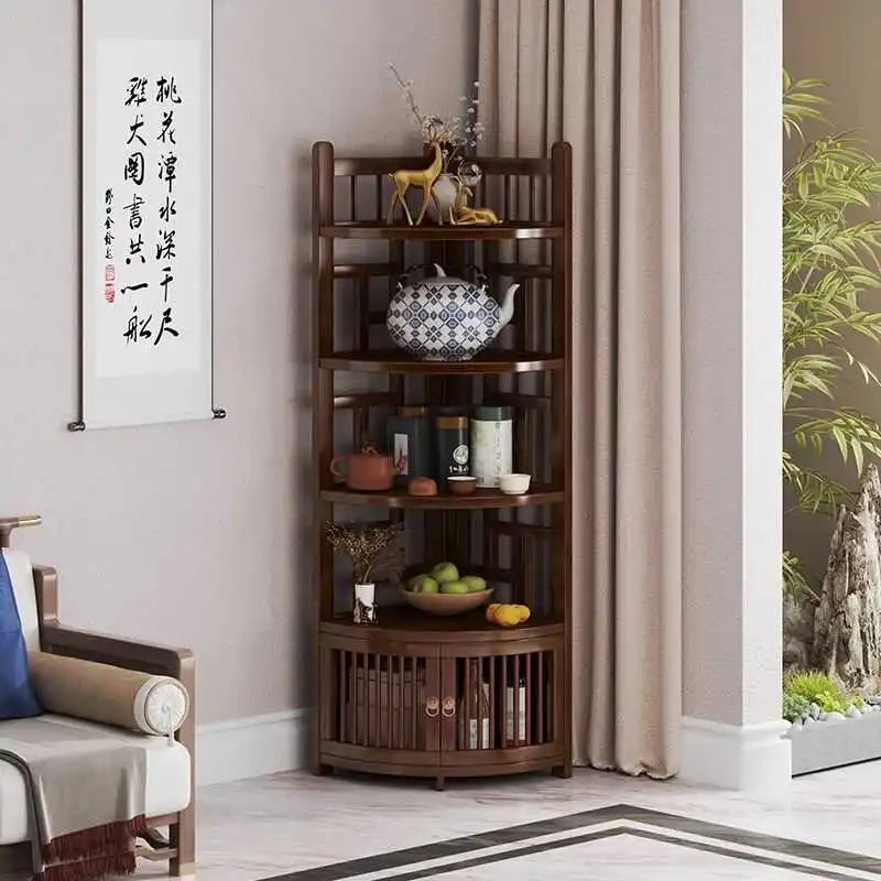 Wall Mounted Multi-Functional Corner Shelf Cabinet Storage Organizer for Kitchen Home Office Space-Saving Rack with Easy Install