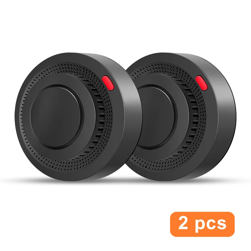 Tuya Smart WiFi Smoke Detector Smart Home 85dB Real-time Monitoring Remote Alarm Notification App Control Works With Alexa
