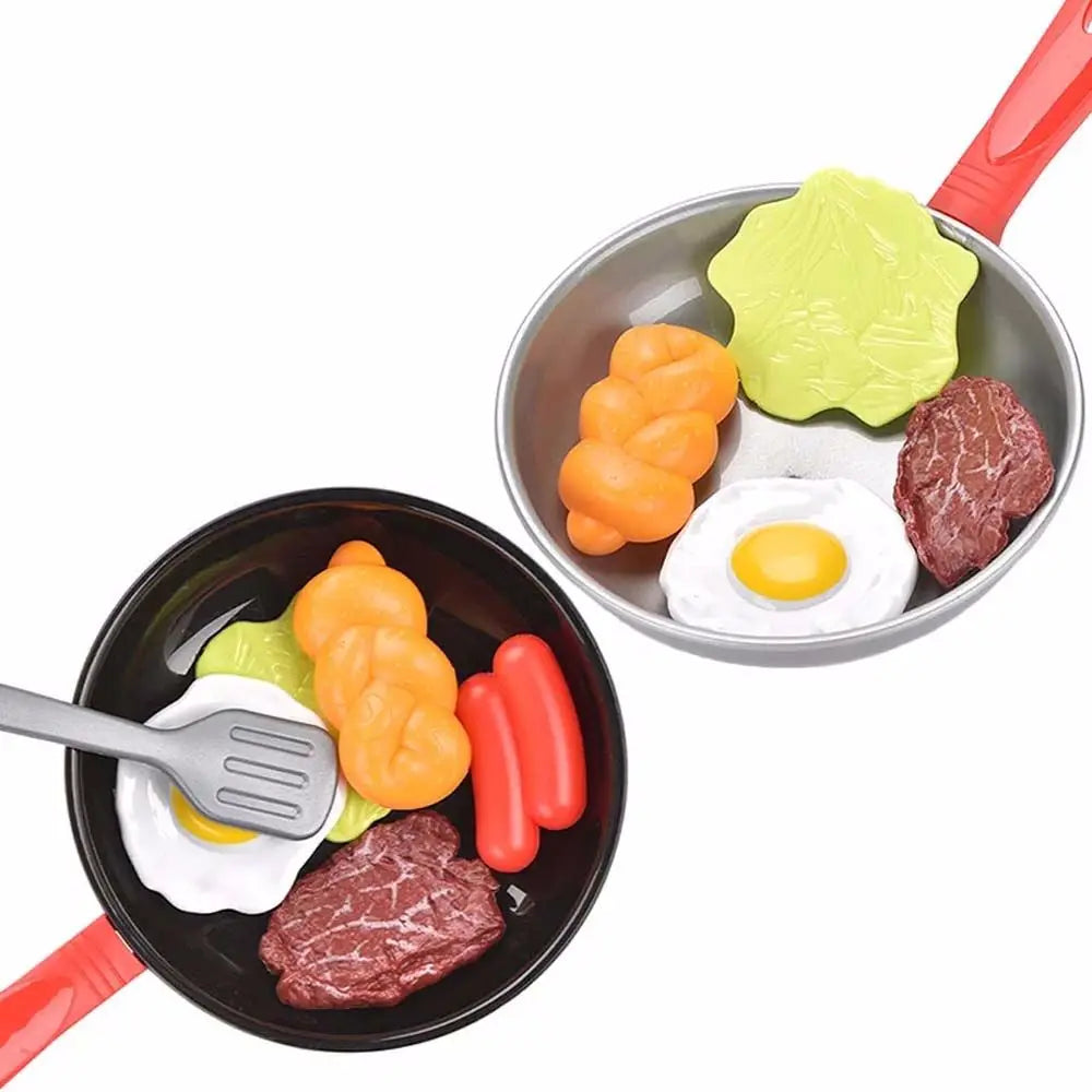 Cookware Steak House  Cooking Play Play Kitchen  Set Children Pretend Play Kitchen Miniature Kitchen Simulation Food