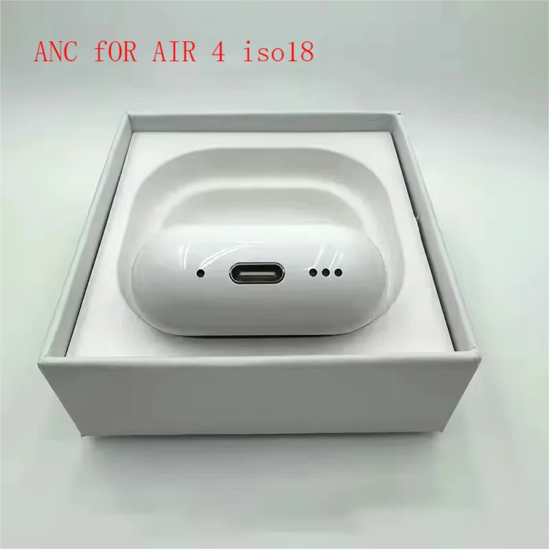2025 NEW iOS18 ANC Air 4 Wireless Bluetooth Headphones with Active Noise Cancelling USB C Type Cable Stereo TWS Earphones