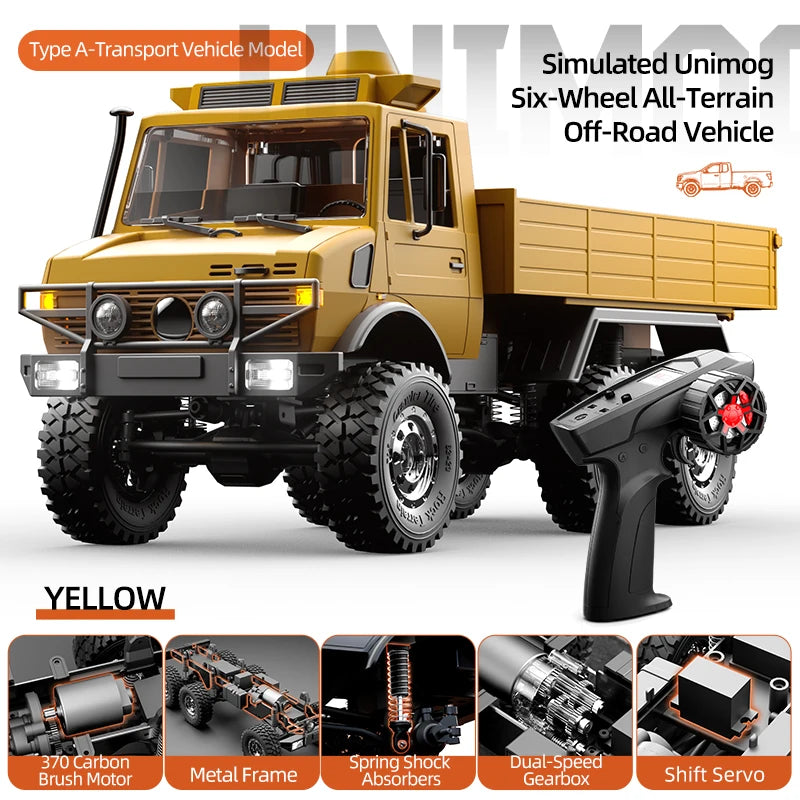 C8823 6WD RC Car 1/18 Off-road Remote Control Vehicle 2.4G High Speed Climbing Transport Rescue Crawler Model Toys for Children