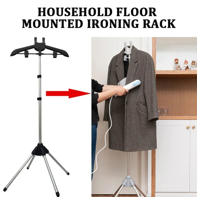 160cm Adjustable Clothes Steamer Rack Telescopic Garment Steamer Racks Foldable Standing Garment Hangers for Steaming Clothes