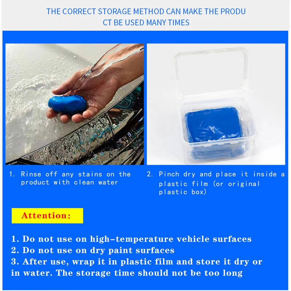 5Pcs Car Clay Bar Blue Vehicle Detailing Magic Cleaning Mud Car Cleaning Clay Bar Auto Detailing Cleaner Tool