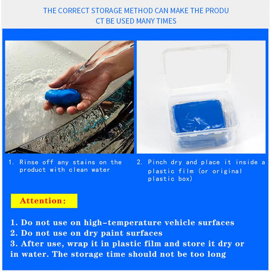 5Pcs Car Clay Bar Blue Vehicle Detailing Magic Cleaning Mud Car Cleaning Clay Bar Auto Detailing Cleaner Tool