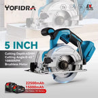 1000W Brushless Electric Circular Saw 10800RPM Cordless Multifunctional Woodworking Cutting Power Tool For Makita Battery Pin