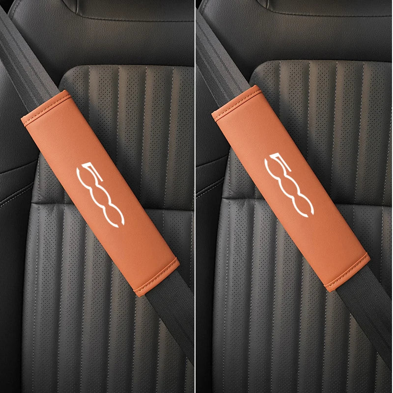 Car seat belt cover for Fiat 500 Breathable shoulder pad Driver shoulder care for adults and children car accessories interior
