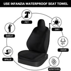 Seat Cover For Tesla Model 3 / Y Front Seat Cover Spring Summer White/Black 4mm Thick Polyester Fiber Car Interior Accessories