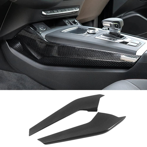 For Audi Q5 FY 2018 2019 2020 2021 Car Styling Interior Door Window Handle Panel Strips Cover Trim Carbon Fiber ABS