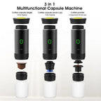 Wireless Electric Portable Espresso 3-in-1 Coffee Machine for Car & Home Camping Coffee Maker Capsule Powder Travel Coffee Maker