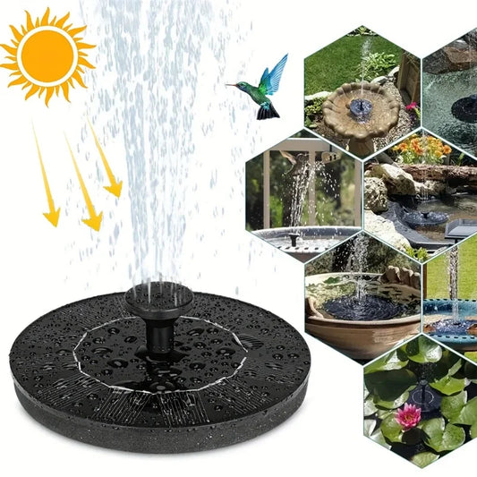 1W/1.4W/2.5W solar fountain with 6 nozzles,suitable for gardens,bird baths,ponds, swimming pools, outdoor and backyard aquariums