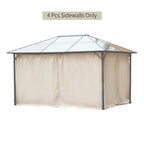 130.75" X 80.75" Universal Pergola Curtain Kit W/ Hooks/C-Ring Included, Beige
