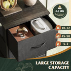 Fabric Dresser, 5-Drawer Tall Dresser for Bedroom, Storage Dresser Organizer with Fabric Bins, Wood Top, Sturdy Steel Frame